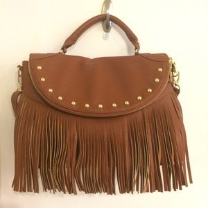 NWT Steve Madden Brown Fringe Purse